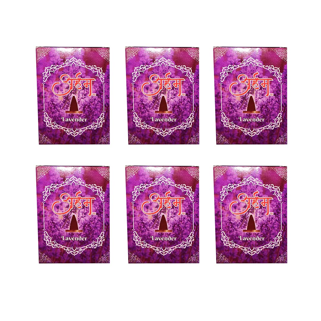 Arham Premium Lavender Dhoop Cones (Pack of 6)